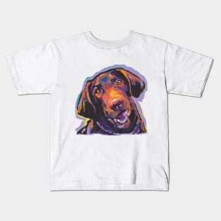 Chesapeake Bay Retriever Dog Bright colorful pop dog art Kids T-Shirt